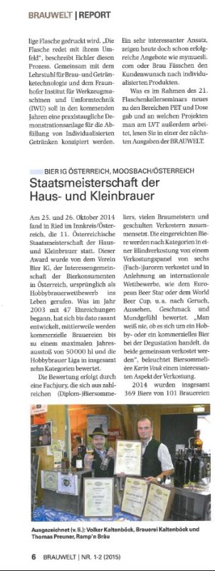 Artikel Brauwelt 2015