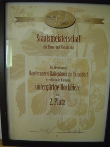 Urkunde 2. Platz